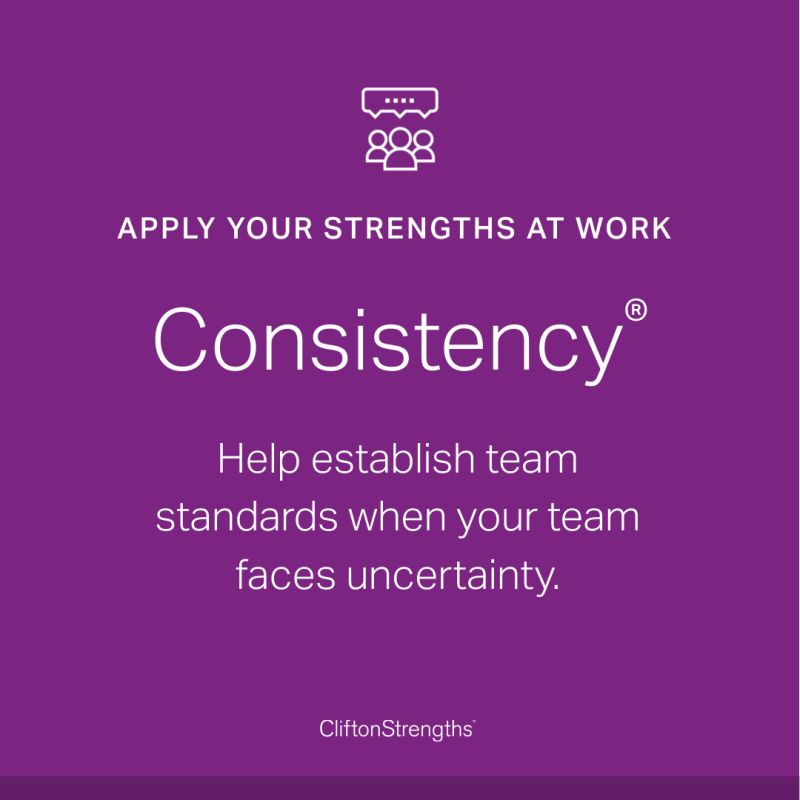 CliftonStrengths - consistency