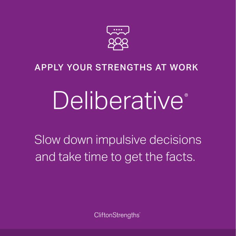 CliftonStrengths - deliberative