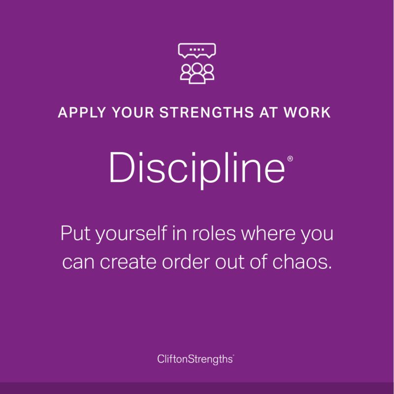 CliftonStrengths - discipline