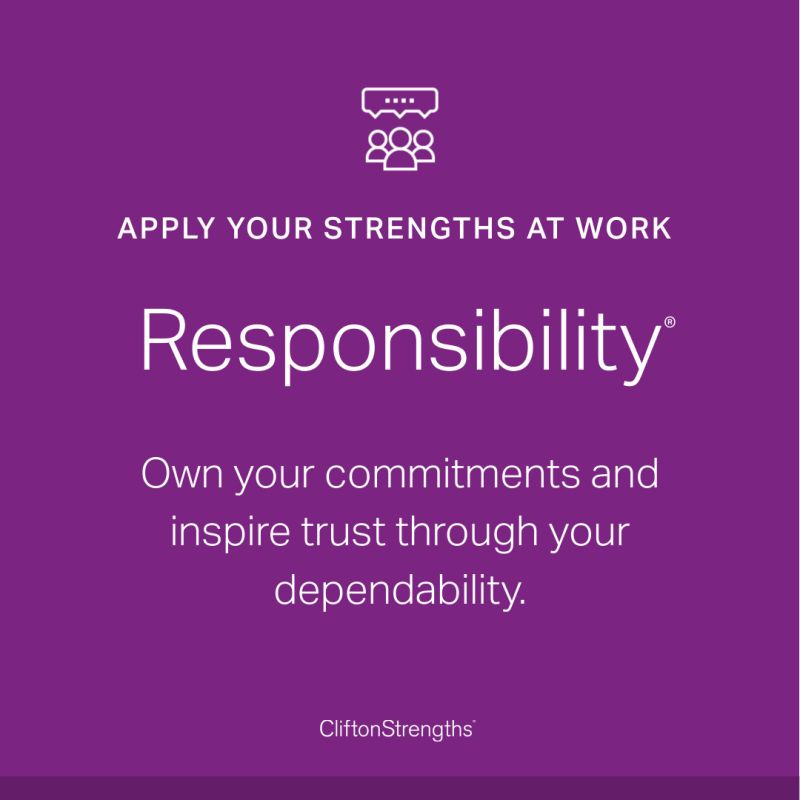 CliftonStrengths - responsibility